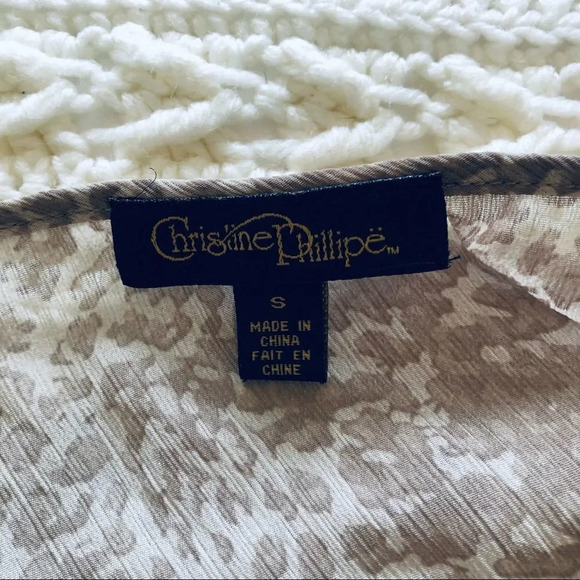 Christine Phillipe vintage animal print blouse S - Picture 7 of 13